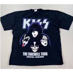 Vintage KISS Concert Shirt The Farewell Tour Legends Never Die‎ 2XL USA Made Y2K